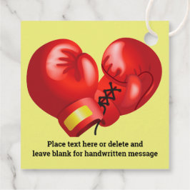 Boxing Ghandschoenen Design Favor Kaart Bedankjes Labels
