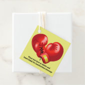 Boxing Ghandschoenen Design Favor Kaart Bedankjes Labels (In situ)