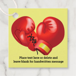 Boxing Ghandschoenen Design Favor Kaart Bedankjes Labels