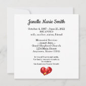 Boxing Ghandschoenen Design Memorial Kaart (Achterkant)