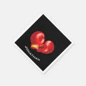 Boxing Ghandschoenen Design Paper Napkins Servetten (Hoek)