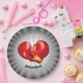 Boxing Ghandschoenen Design Paper Party Bord (Feest)