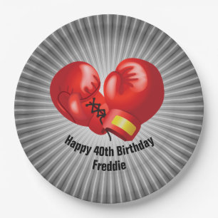 Boxing Ghandschoenen Design Paper Party Bord