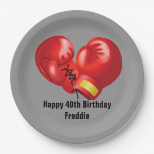 Boxing Ghandschoenen Design Paper Party Bord