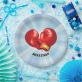 Boxing Ghandschoenen Design Paper Party Bord (Feest)