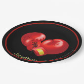 Boxing Ghandschoenen Design Paper Party Bord (Gekanteld)