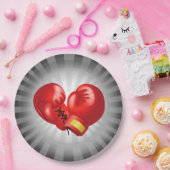 Boxing Ghandschoenen Design Paper Party Bord (Feest)