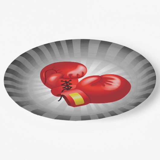 Boxing Ghandschoenen Design Paper Party Bord (Gekanteld)