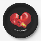 Boxing Ghandschoenen Design Paper Party Bord (Voorkant)