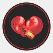 Boxing Ghandschoenen Design Sticker (Voorkant)