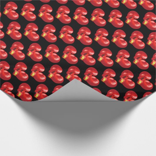 Boxing Ghandschoenen Design Wrapping Paper Cadeaupapier (Hoek)
