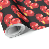 Boxing Ghandschoenen Design Wrapping Paper Cadeaupapier (Rol Hoek)