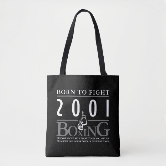 Boxing Ghandschoenen, geboren tot gevechts Tote Bag (Voorkant)
