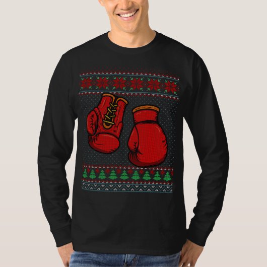 Boxing Ghandschoenen Oegly Sweater Kerstmis T-shirt (Voorkant)