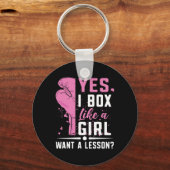 Boxing Girl Boxer Sleutelhanger (Voorkant)