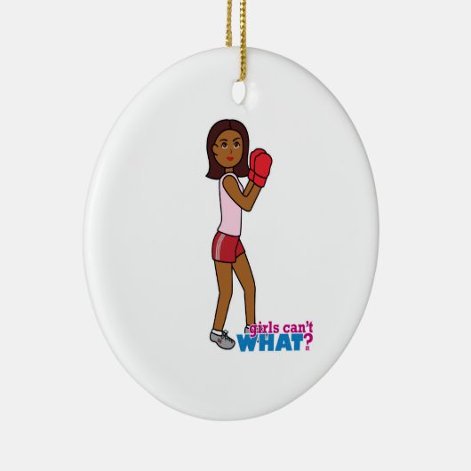 Boxing Girl Keramisch Ornament (Rechts)