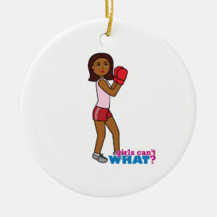 Boxing Girl Keramisch Ornament