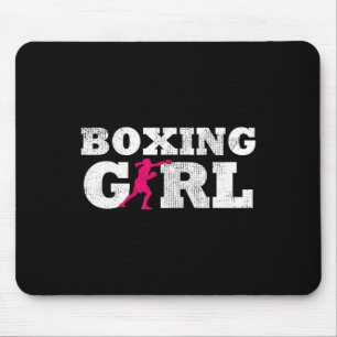 Boxing Girl Player Silhouette Sport Gift Muismat