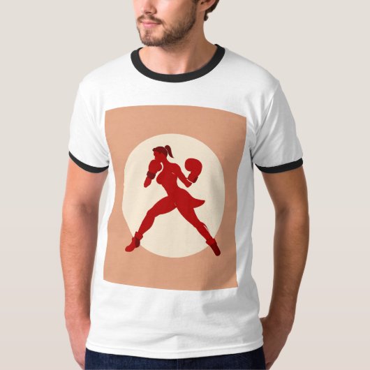 Boxing Girl Power T-shirt (Voorkant)