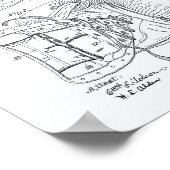 Boxing Glove 1914 Whitepaper over patentkunst Poster (Hoek)