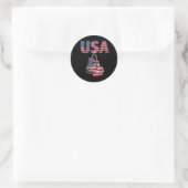 Boxing Glove American Flag Ronde Sticker (Tas)