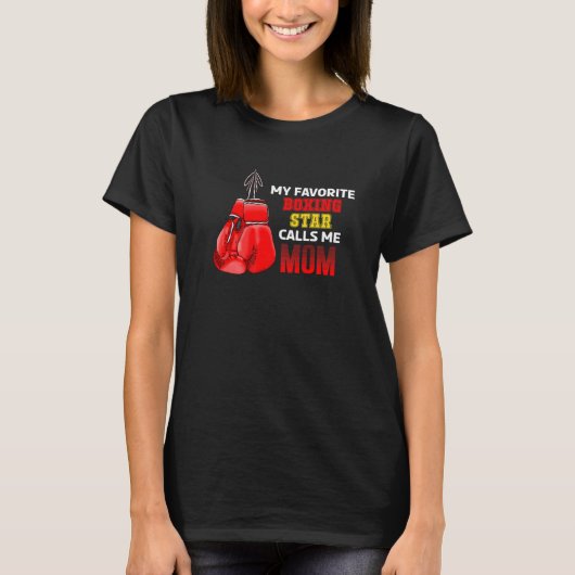 Boxing Glove Boxer Mam Sport Moederdag T-shirt (Voorkant)