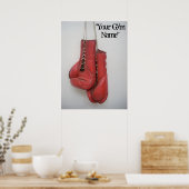 Boxing Glove Canvas, voeg je naam Gym toe! Poster (Keuken)