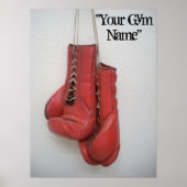 Boxing Glove Canvas, voeg je naam Gym toe! Poster (Voorkant)