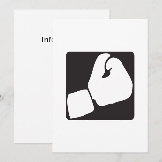 Boxing Glove Kaart (Voorkant / Achterkant)