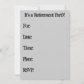 Boxing Glove Retirement Party Uitnodigingen (Achterkant)