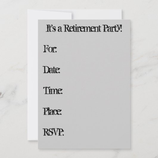 Boxing Glove Retirement Party Uitnodigingen (Achterkant)