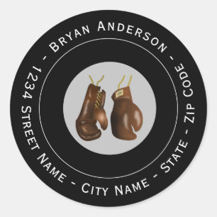 Boxing Glove Return Address Label