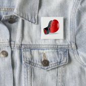 Boxing Glove Vierkante Button 5,1 Cm (In situ)