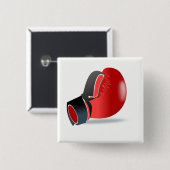 Boxing Glove Vierkante Button 5,1 Cm (Voorkant /achterkant)
