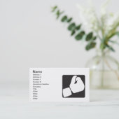 Boxing Glove Visitekaartje (Staand voorkant)