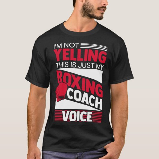 Boxing Gloves Coach Kickboxing MMA Workout Boxing T-shirt (Voorkant)