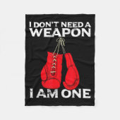 Boxing Gloves I Don't Need A Wean Combat Boxer  Fleece Deken (Voorkant)