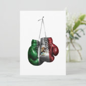 Boxing Gloves T-Shirt - Mexico Vintage Flag Kaart (Staand voorkant)