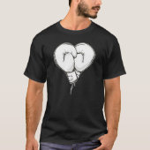 Boxing gloves with heart shape  partner for boxers t-shirt (Voorkant)
