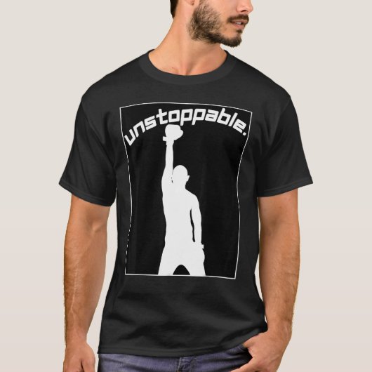 Boxing Graphic Gym Workout Motivation Unstoppable T-shirt (Voorkant)