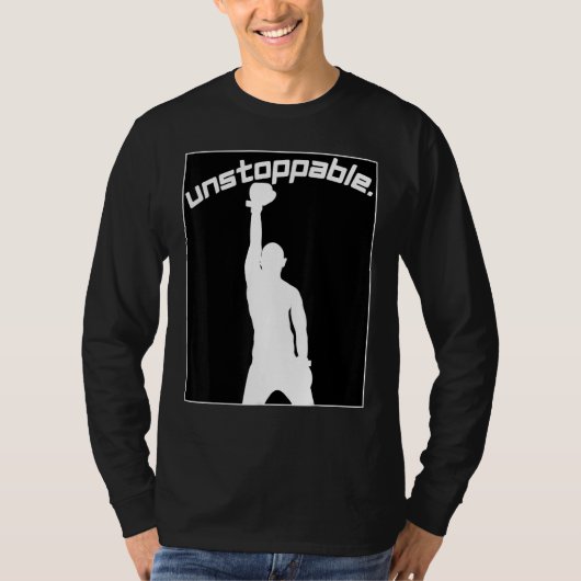 Boxing Graphic Gym Workout Motivation Unstoppable T-shirt (Voorkant)