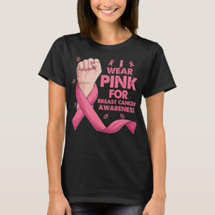 Boxing Hand I Draag roze voor borstkanker T-shirt