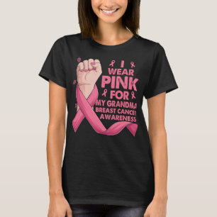 Boxing Hand ik Draag roze voor mijn oma Breast T-shirt