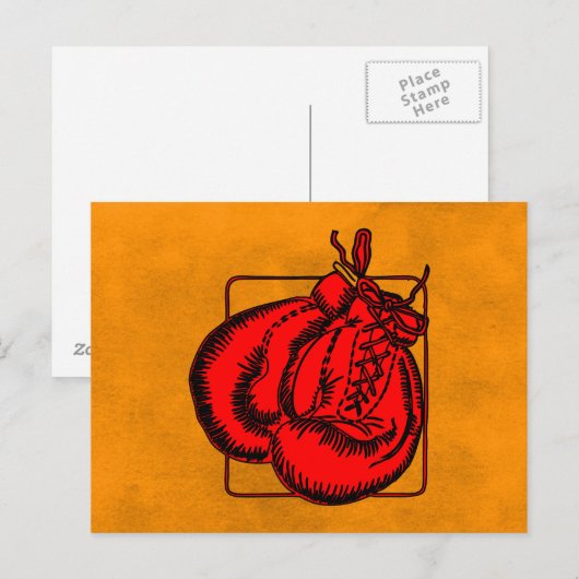 Boxing-handschoenen Briefkaart (Voorkant / Achterkant)