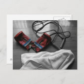 Boxing-handschoenen en gym-werkout briefkaart (Voorkant / Achterkant)