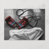 Boxing-handschoenen en gym-werkout briefkaart (Voorkant)