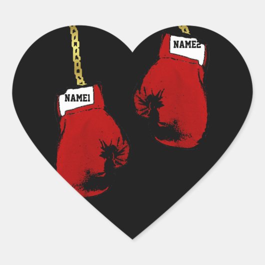 Boxing-handschoenen Hart Sticker (Voorkant)