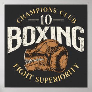 Boxing-handschoenen in nood poster