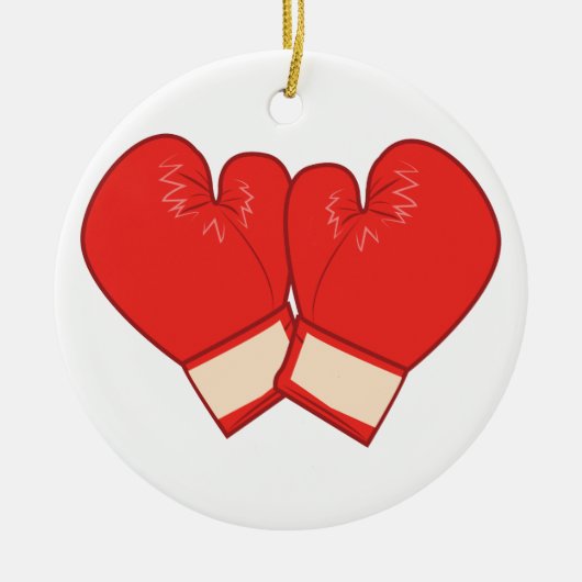 Boxing-handschoenen Keramisch Ornament (Voorkant)