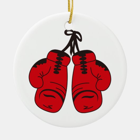 Boxing-handschoenen Keramisch Ornament (Voorkant)